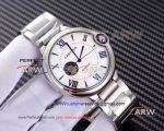 Perfect Replica Cartier Ballon Bleu Tourbillon White Dial Watch 43mm